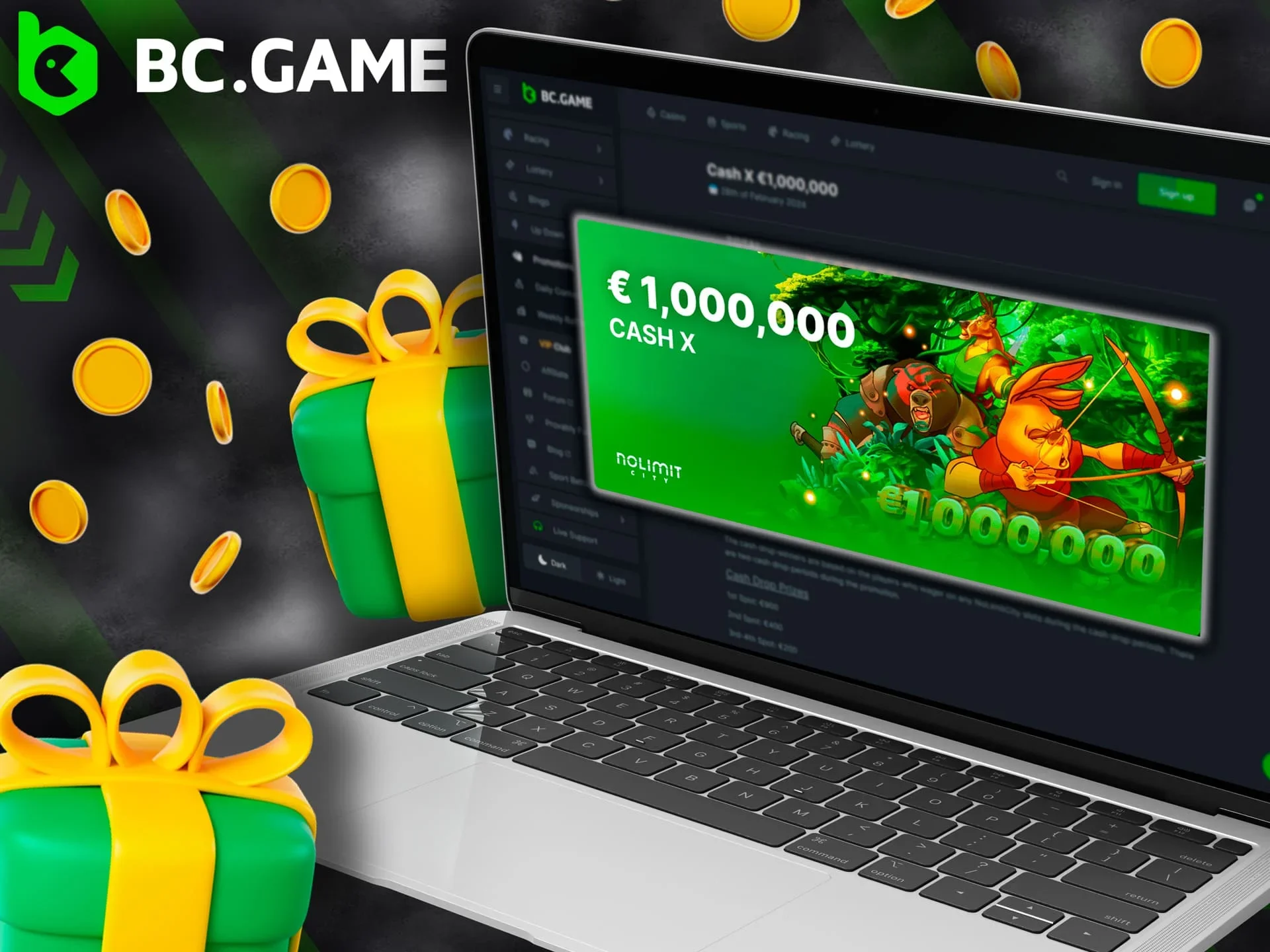 Play slot games to get a prize with a Cash X Promotion from BC Game.