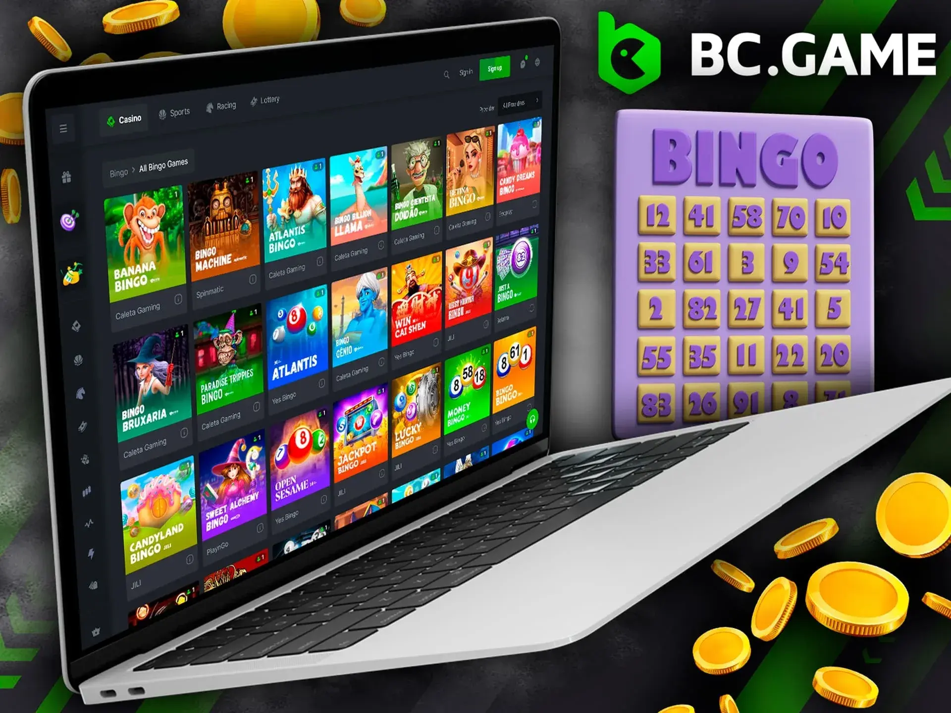 Play Bingo and test your luck at BC Game casino.