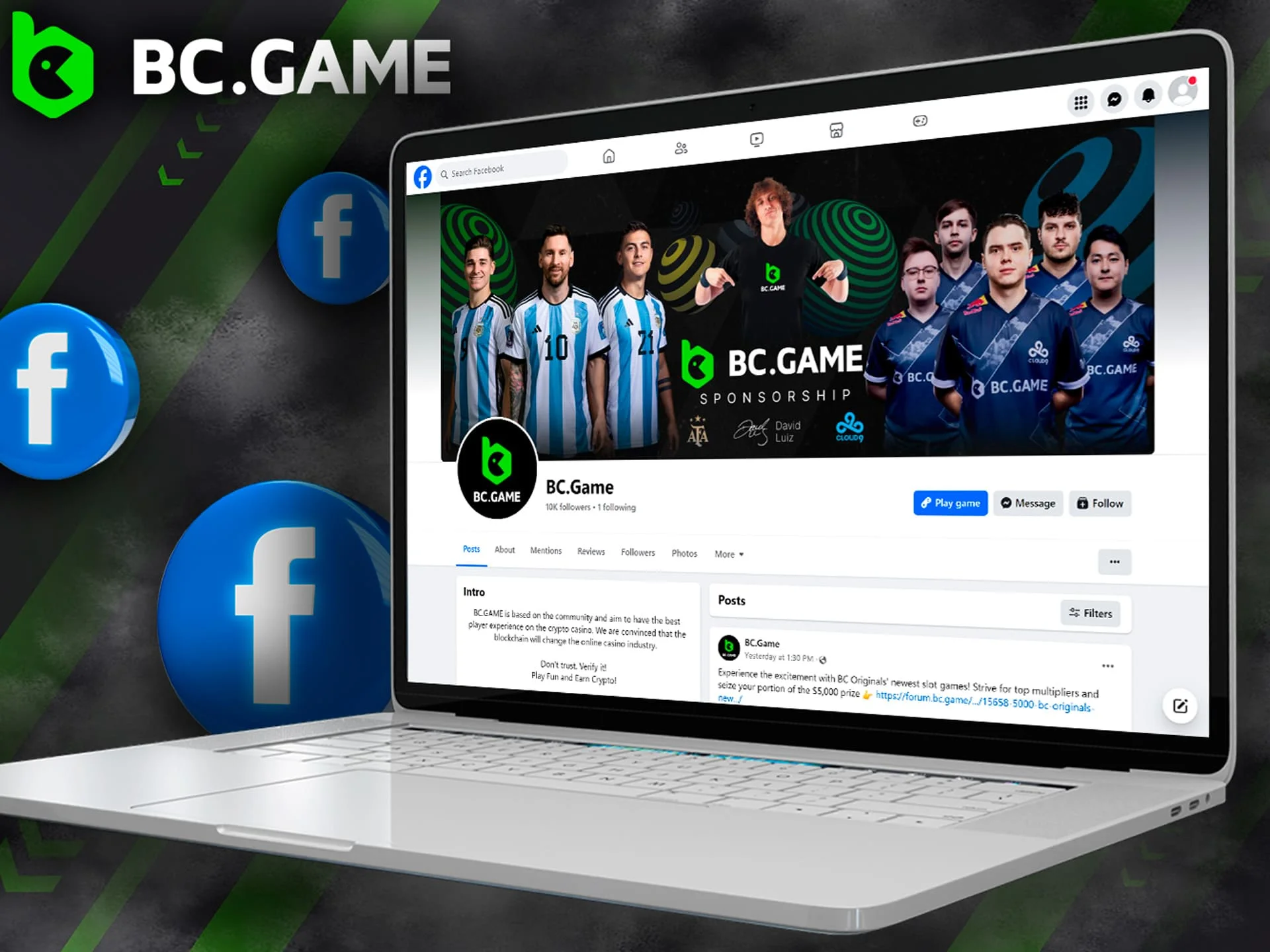 Check out our content on the BC Game Facebook page.