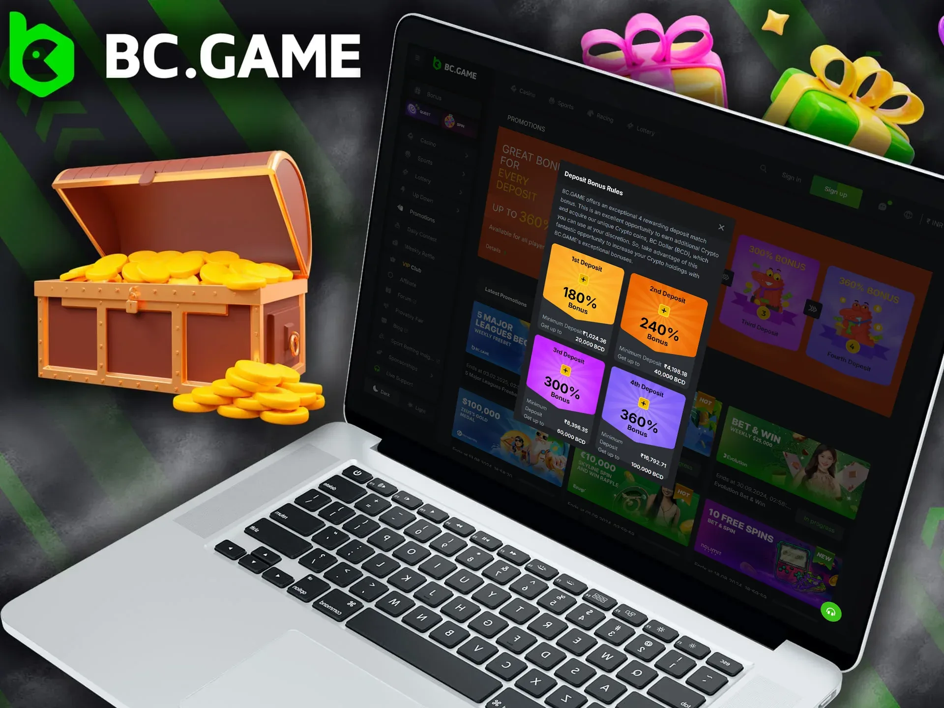 Get your First Deposit Bonus at BC Game casino.