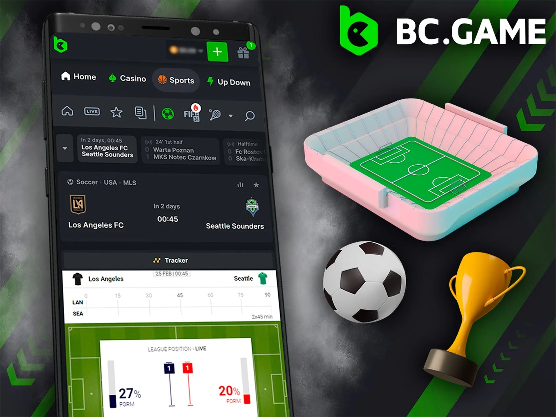 How to use BC Game app for Football Betting.