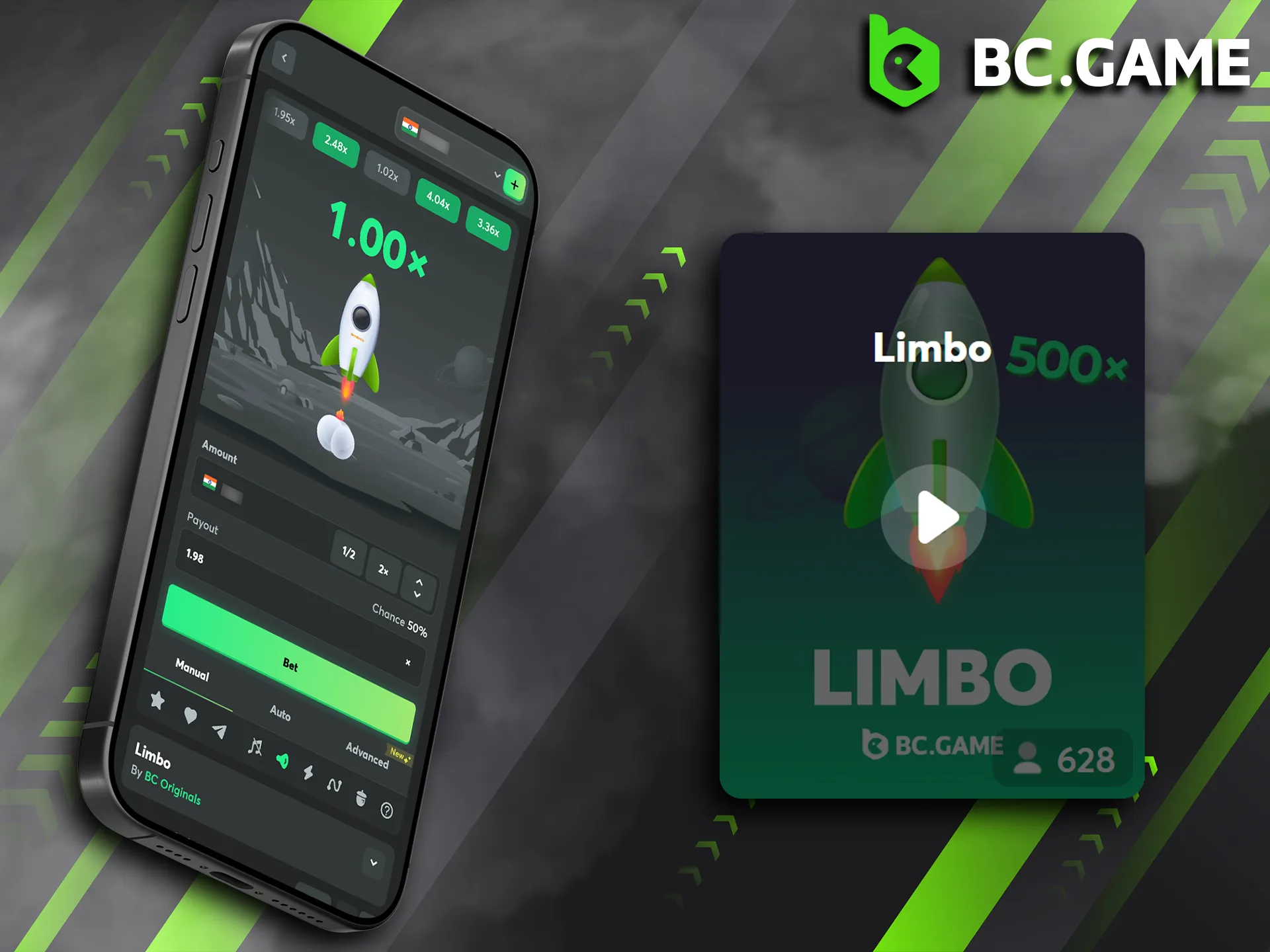 Play Limbo using the BC Game mobile app.