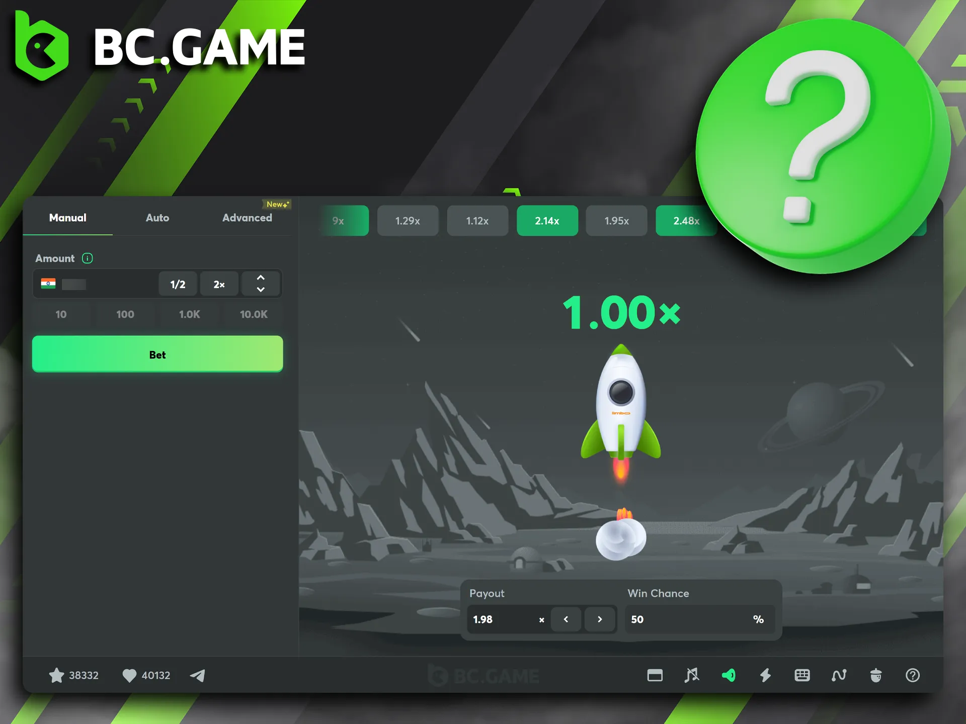 Follow a few simple steps to start playing Limbo on BC Game.