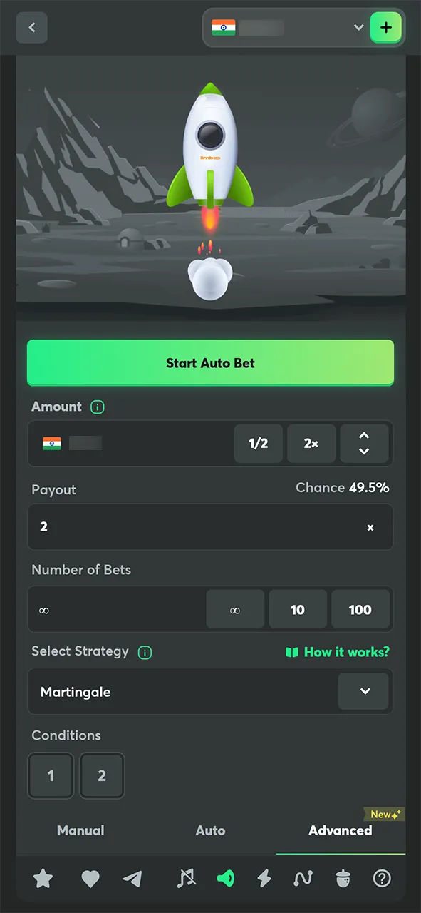 Mode for advanced players of Limbo on BC Game.