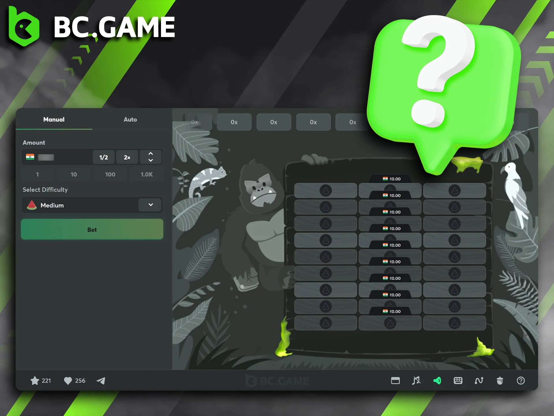 Create a BC Game account and start playing Tower Legend.