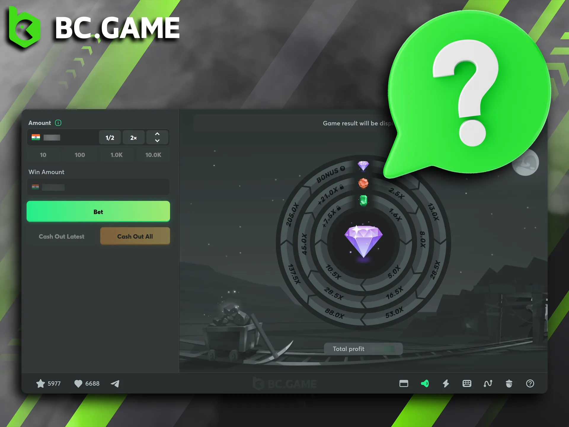 Start playing Twist on BC Game by following the instructions.