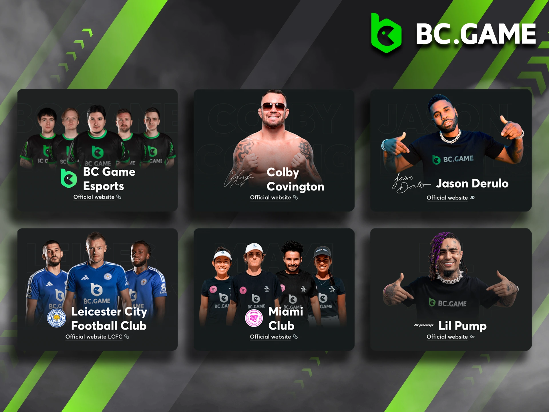 Meet the main sponsors of the betting site BC Game.