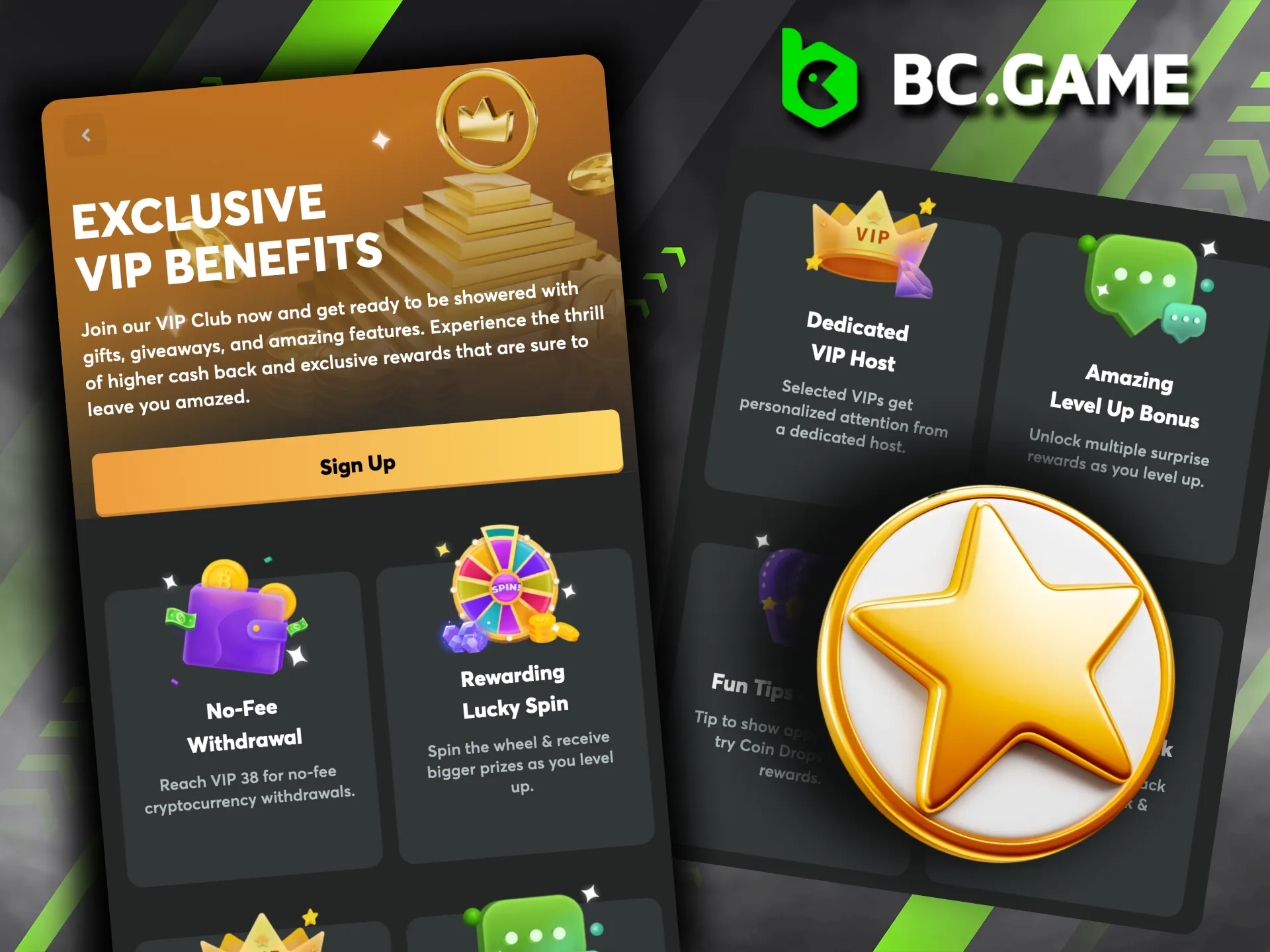 Become a BC Originals VIP is a unique perks like Sports Weekly Bonus and Recharge Bonus await our loyal players.