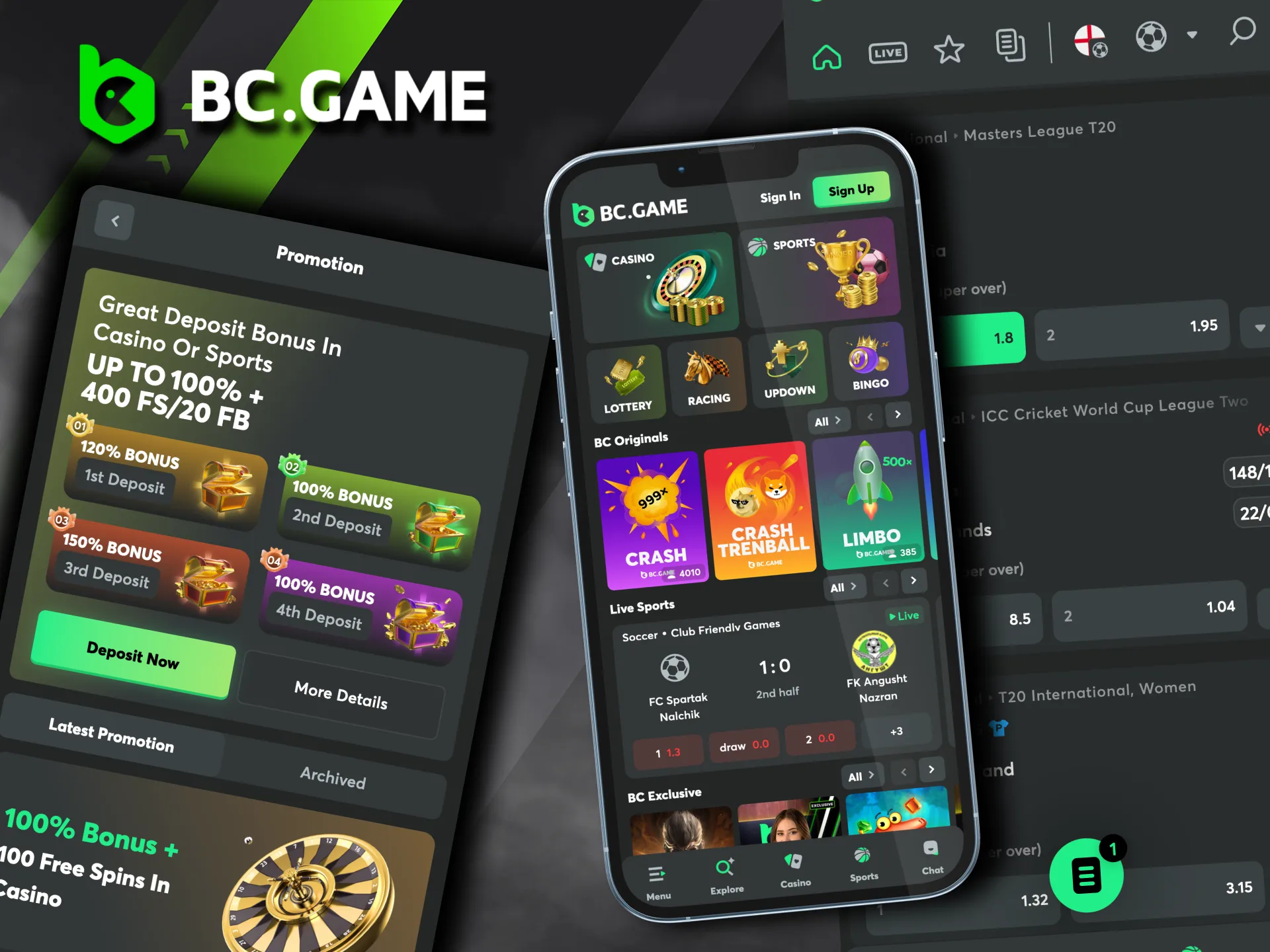 BC Game stands out with a mobile app, generous bonuses, and 24/7 support for Indian bettors.