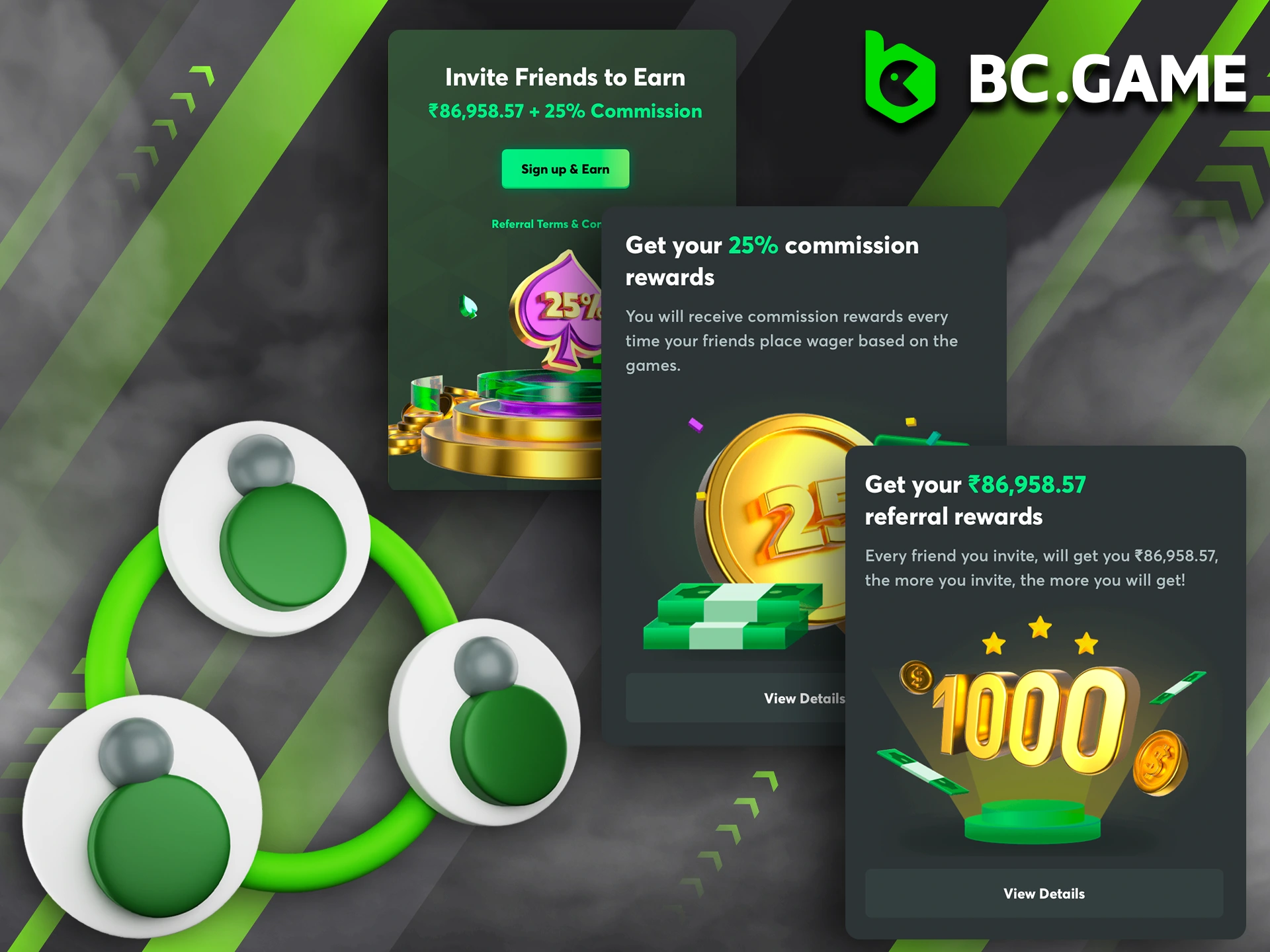 Bring your friends and start earning with BC Game.