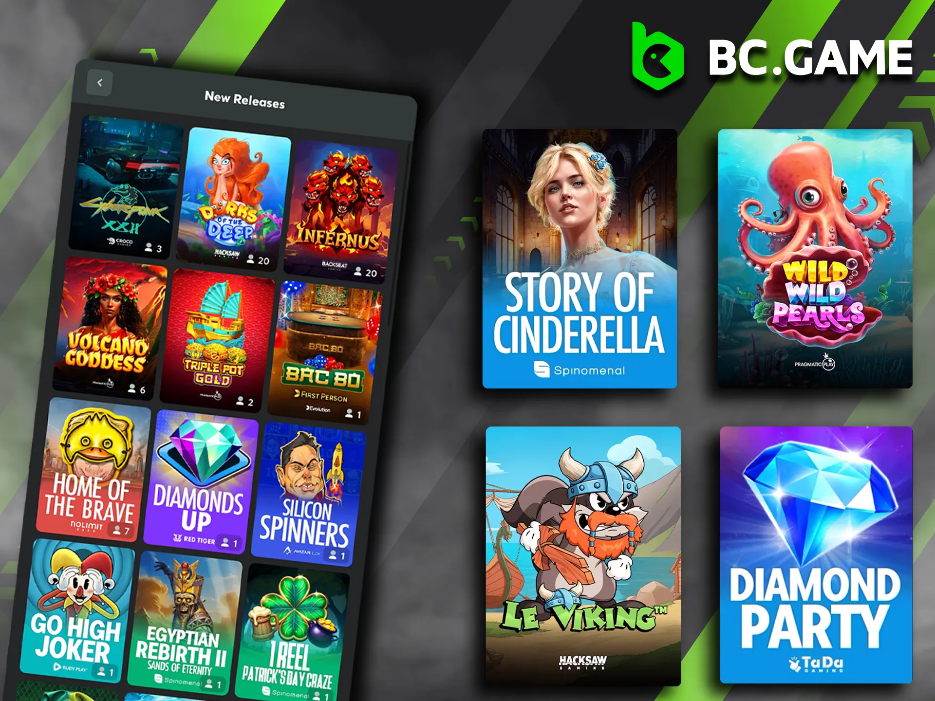 Find out about the latest casino game releases at BC Game.