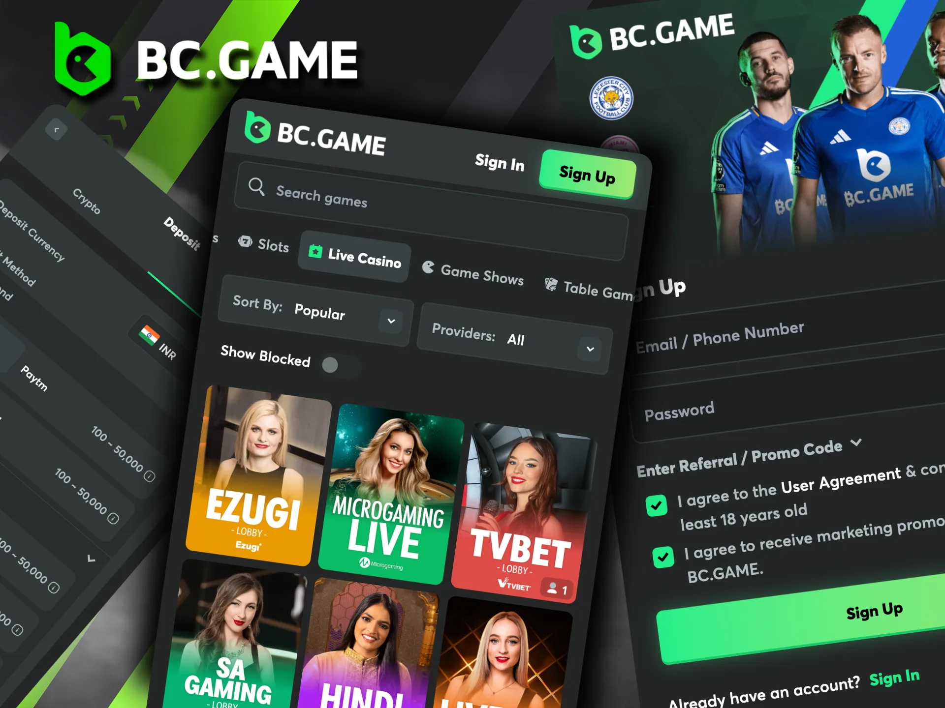Begin your BC Game Live Casino experience with a quick registration, deposit, and game selection.