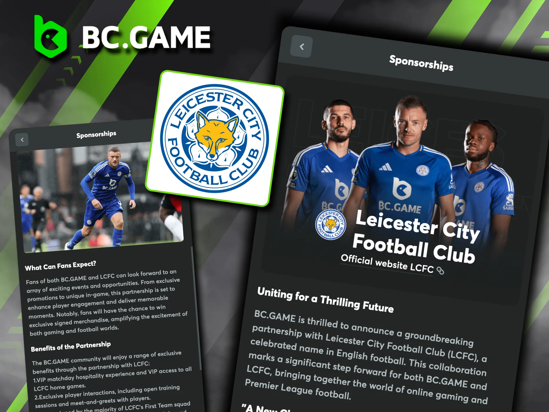 BC Game collaborates with Leicester City FC, winners of the FA Cup and global accolades.