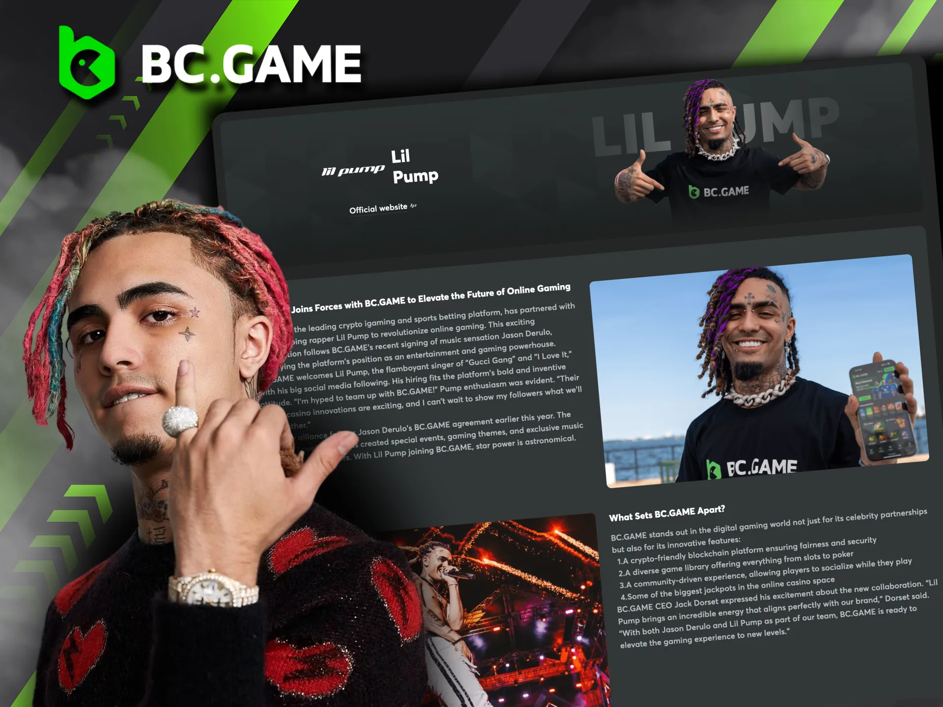 BC Game collaborates with Lil Pump, the Miami-born rapper and global music sensation.