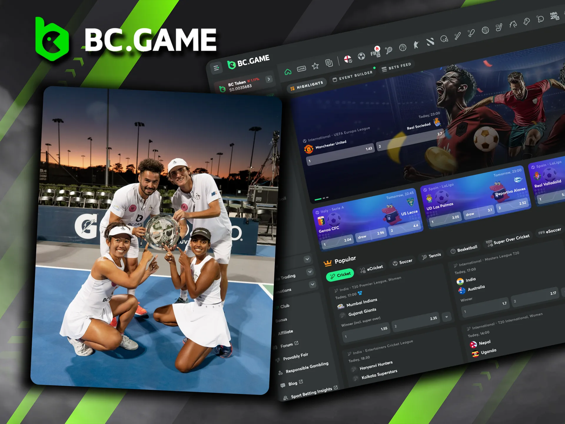BC Game and MPC unite, blending sports and gaming with championship-winning success.