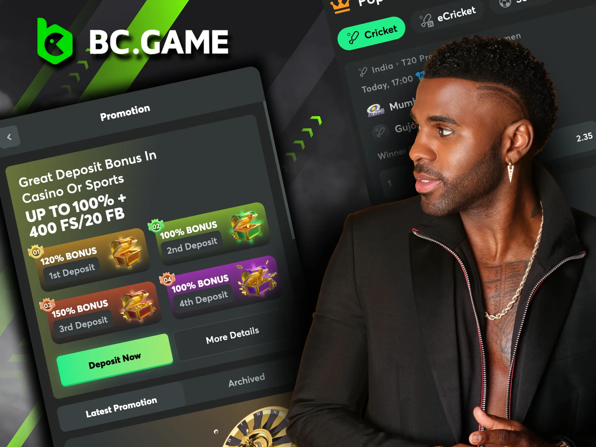 BC Game’s partnership with Derulo brings more events, prizes, and exclusive promotions.
