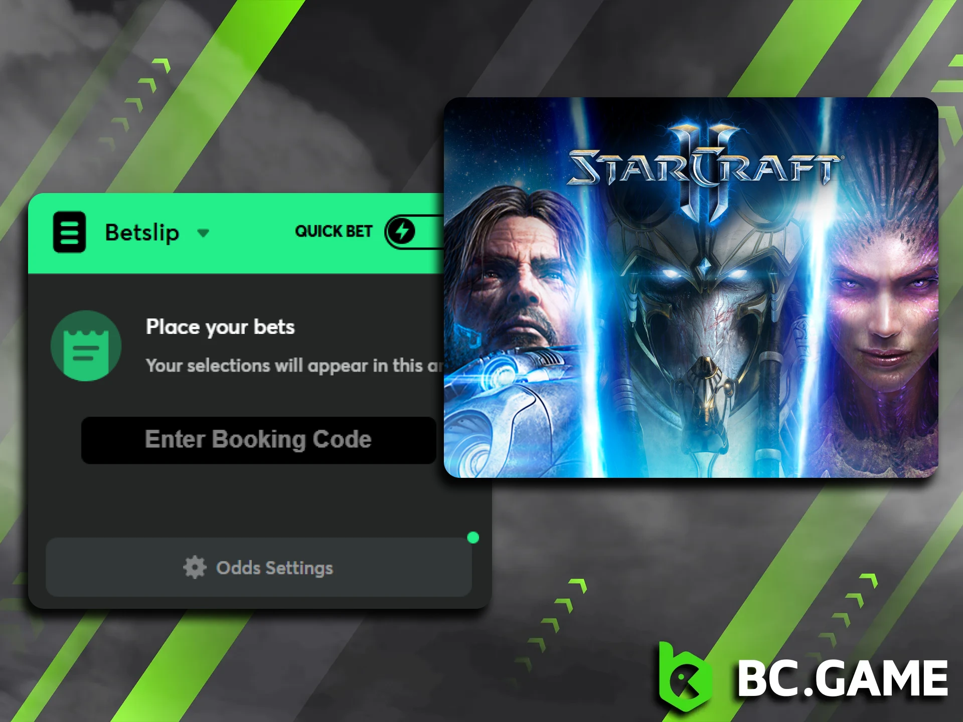 Make bets on Starcraft on the BC Game platform.