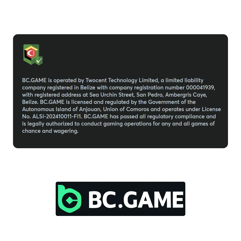 BC Game is a reliable licensed gambling platform in India.