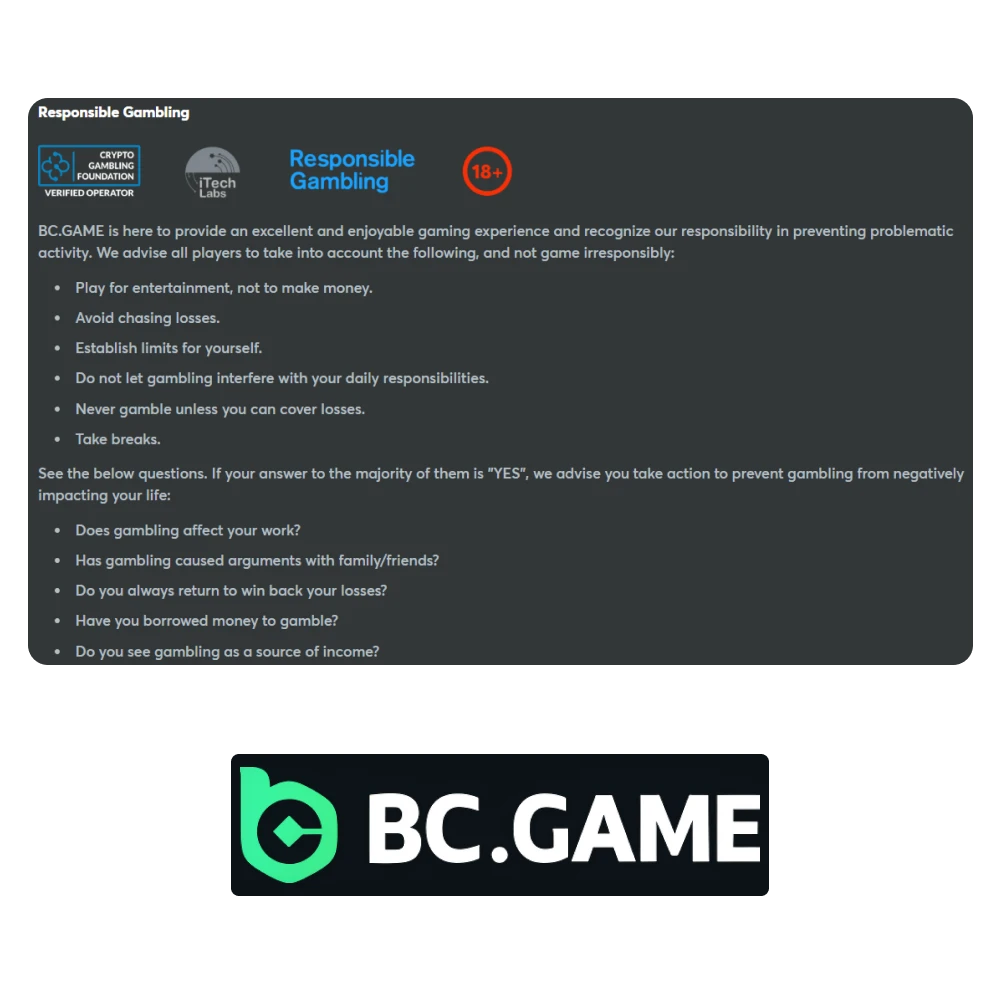 Be sure to play in accordance with BC Game's responsible gambling policy.
