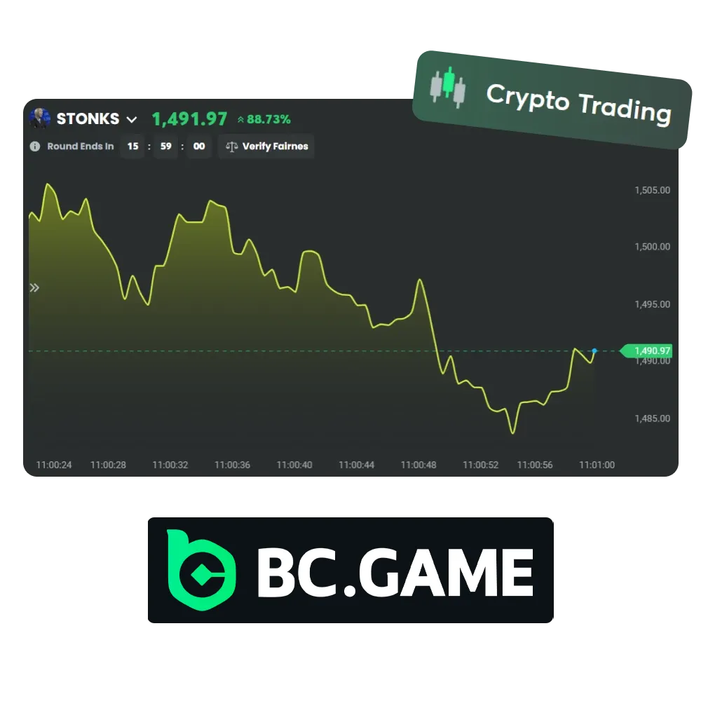 Explore the cryptocurrency trading game on the BC Game website.