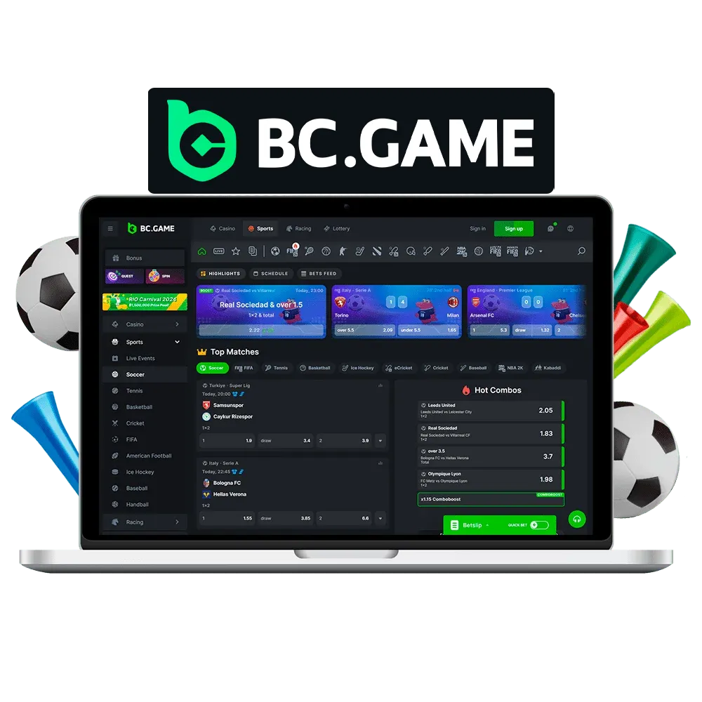 About Football Betting at BC Game bookmaker.