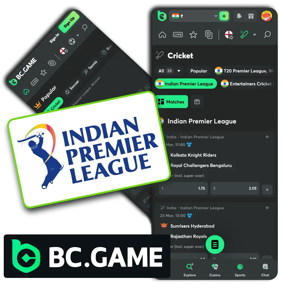 Bet on IPL with BC Game India — your ultimate platform for top cricket competitions.