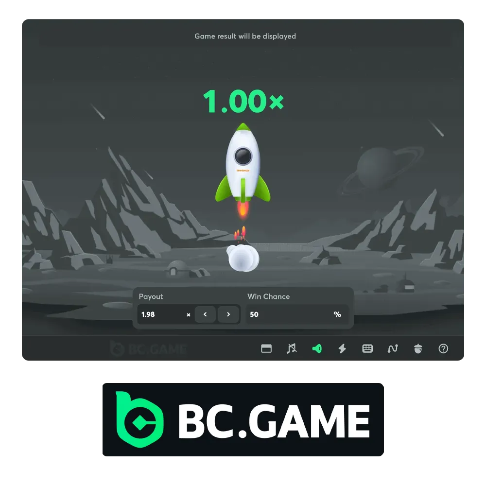 Players must predict when a rocket will explode in BC Game's Limbo.