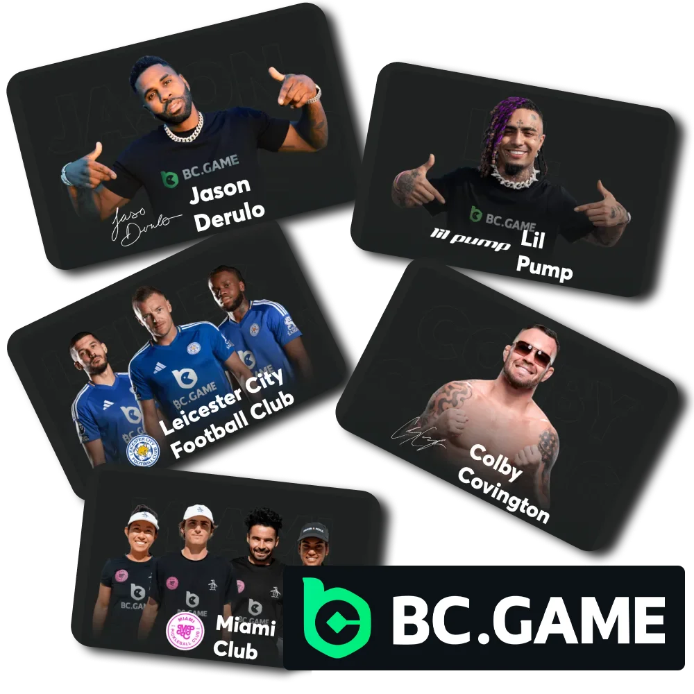 BC Game builds trust through star-studded sponsorships and cryptocurrency-friendly gaming.