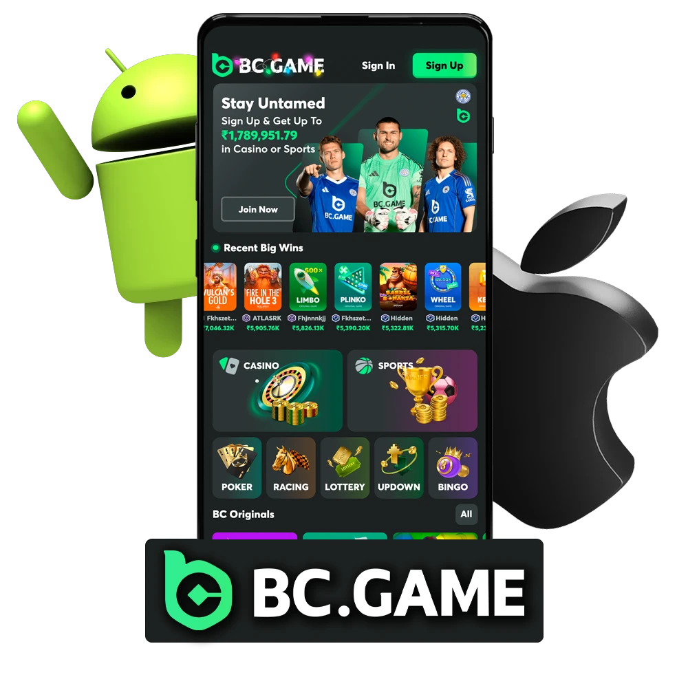 BC Game is always at your fingertips with the mobile app.