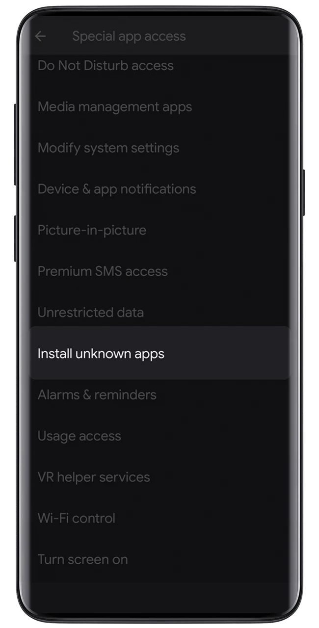 Allow installation from unknown sources for the BC Game app.