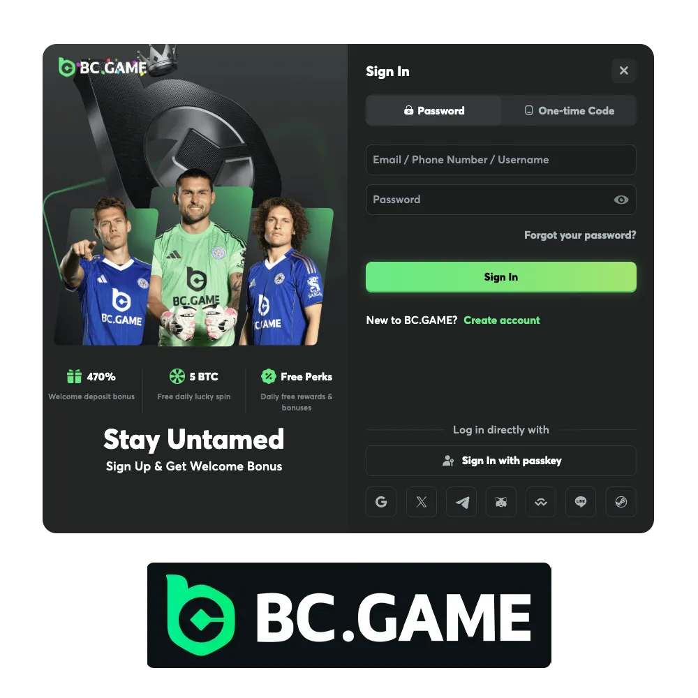 New BC Game users need to create an account to access all the features of the platform.