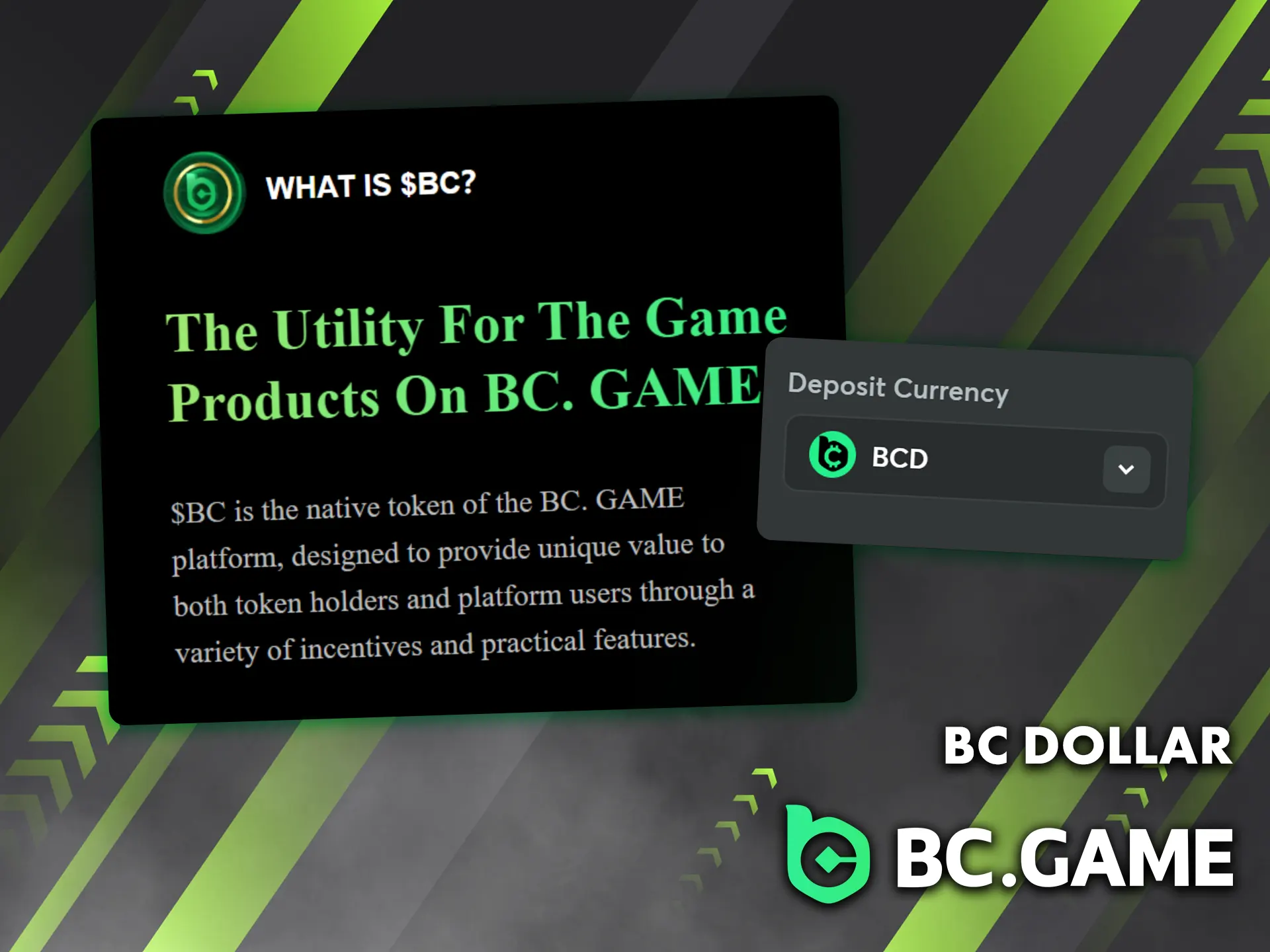 BCD is the BC Game's currency that can be used for gambling and betting.