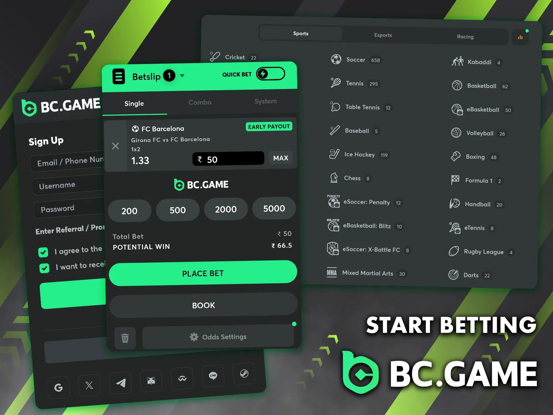 Start betting on the BC Game platform by reading the instructions.