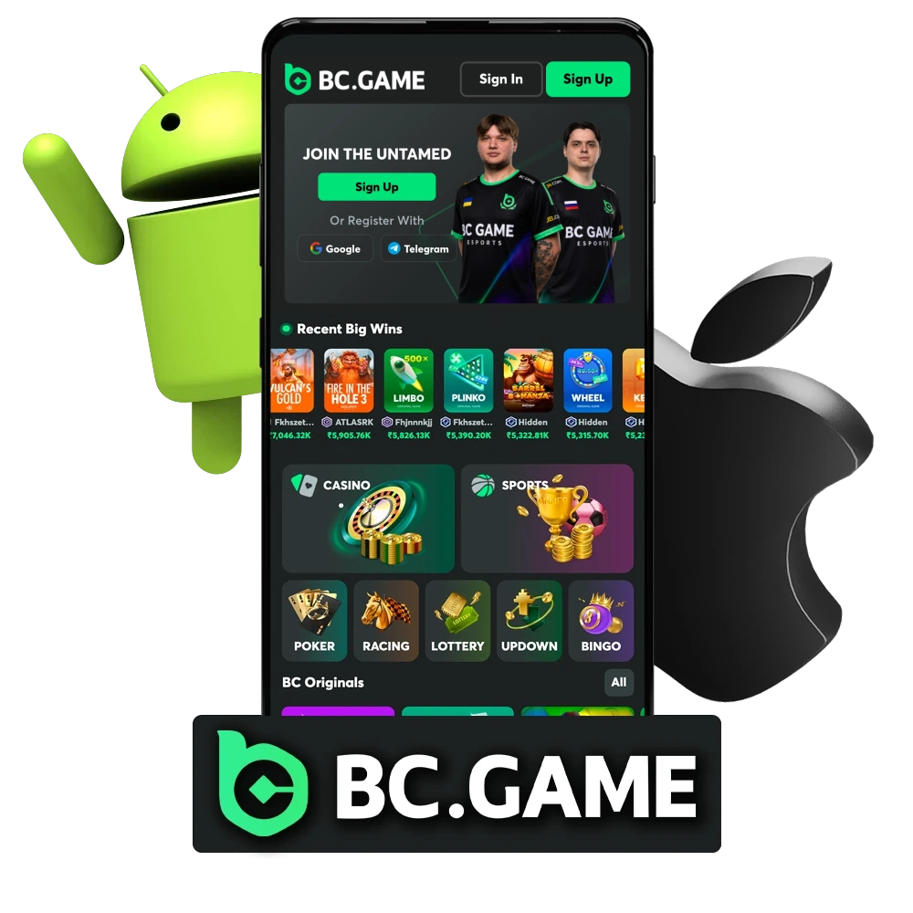 BC Game is always at your fingertips with the mobile app.