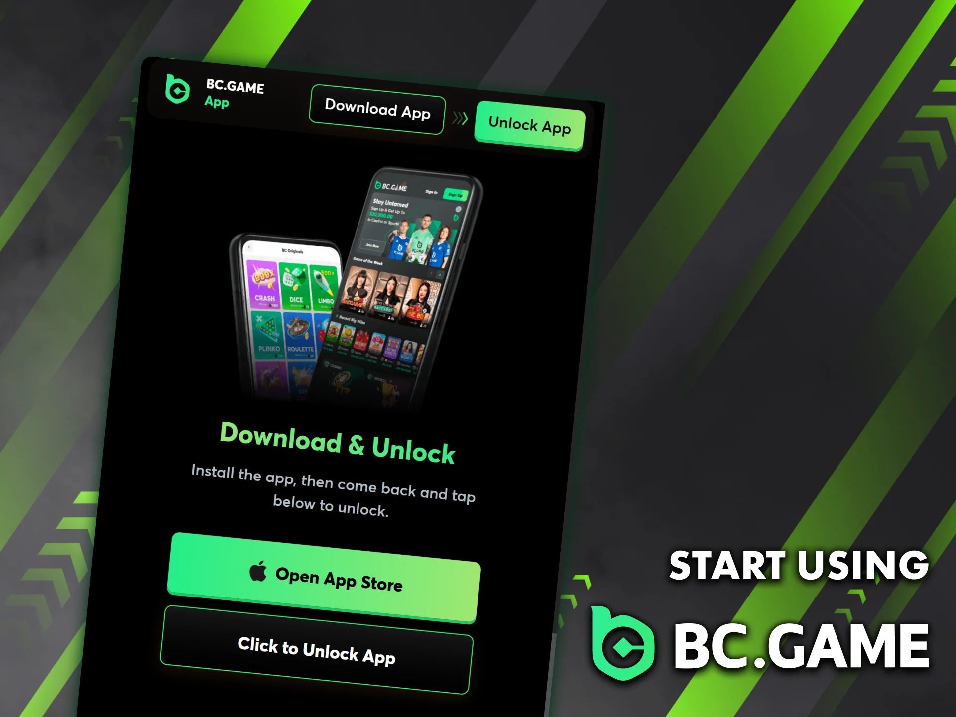 Learn how to start playing using the BC Game mobile app.