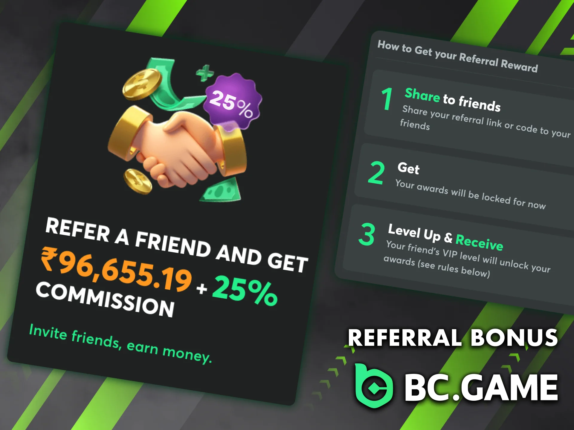 Bring your friends and start earning with BC Game.