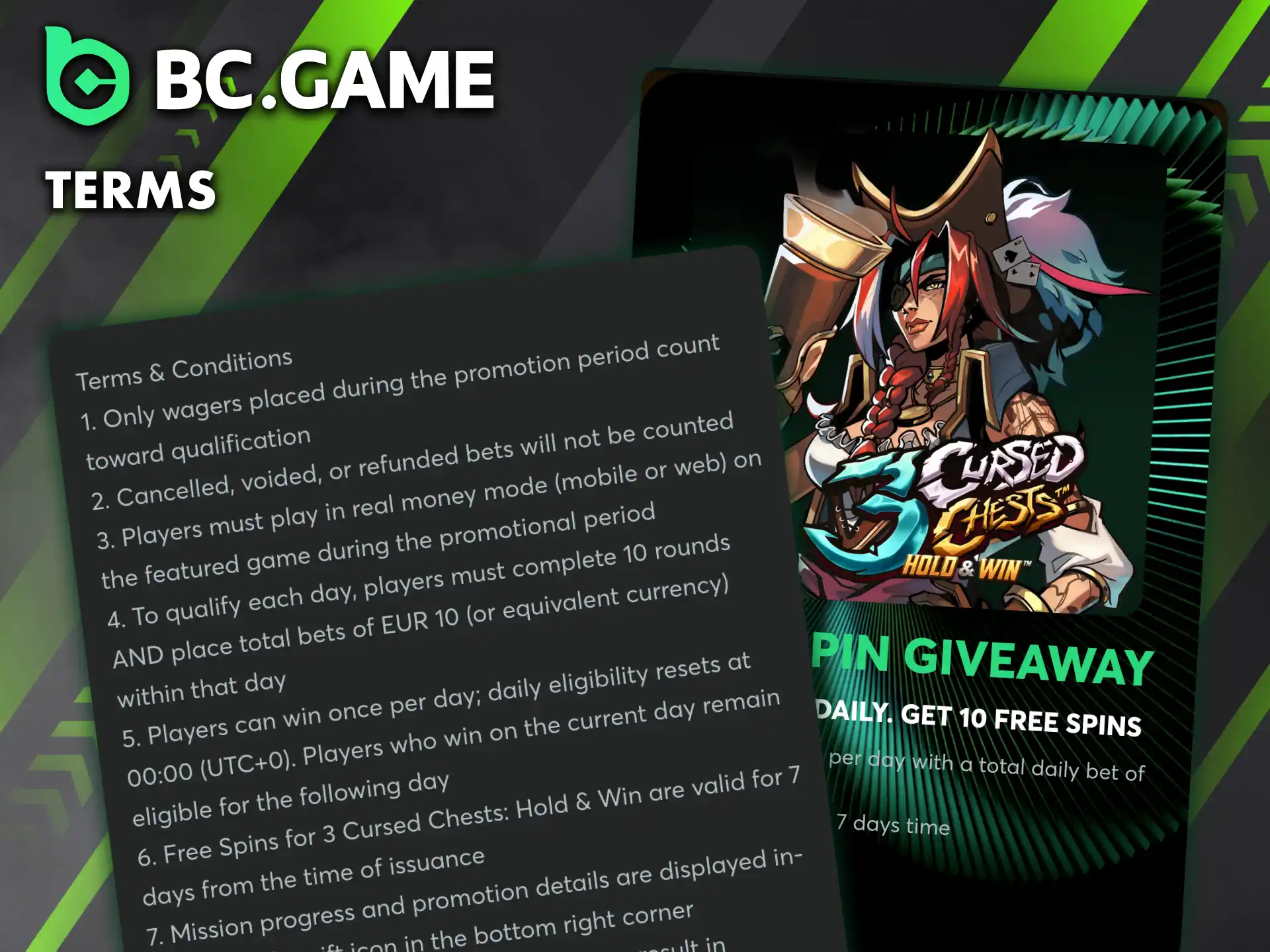 Learn the terms and conditions for receiving bonuses from BC Game.