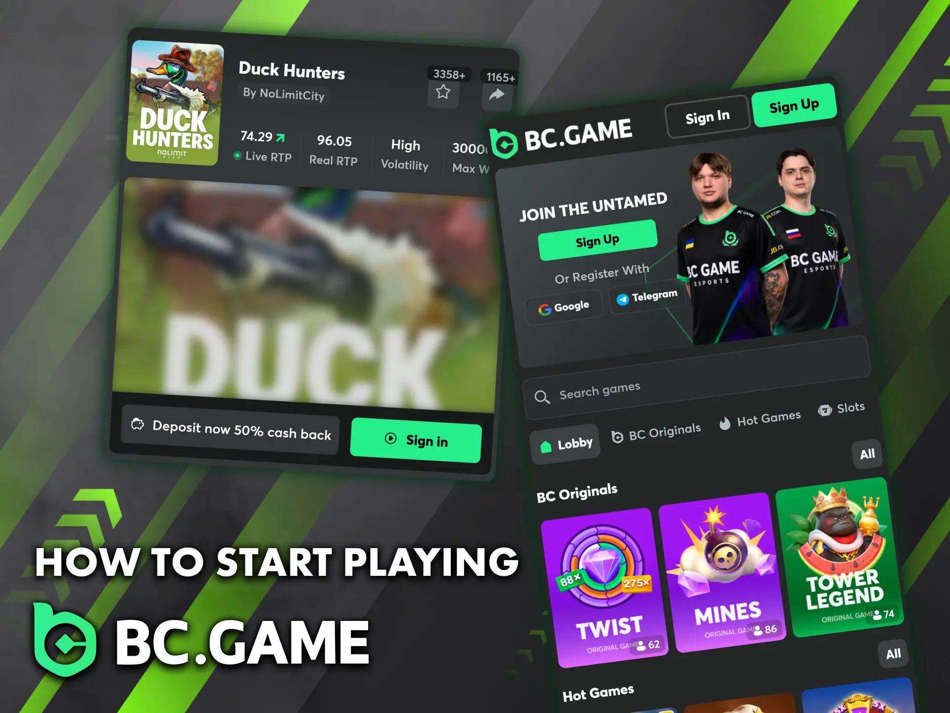 Check the instructions on how to start betting at BC Game Casino.