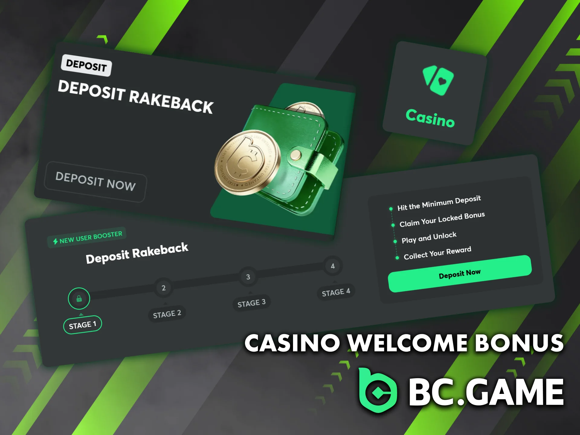 Start betting on casino with a welcome bonus from BC Game.