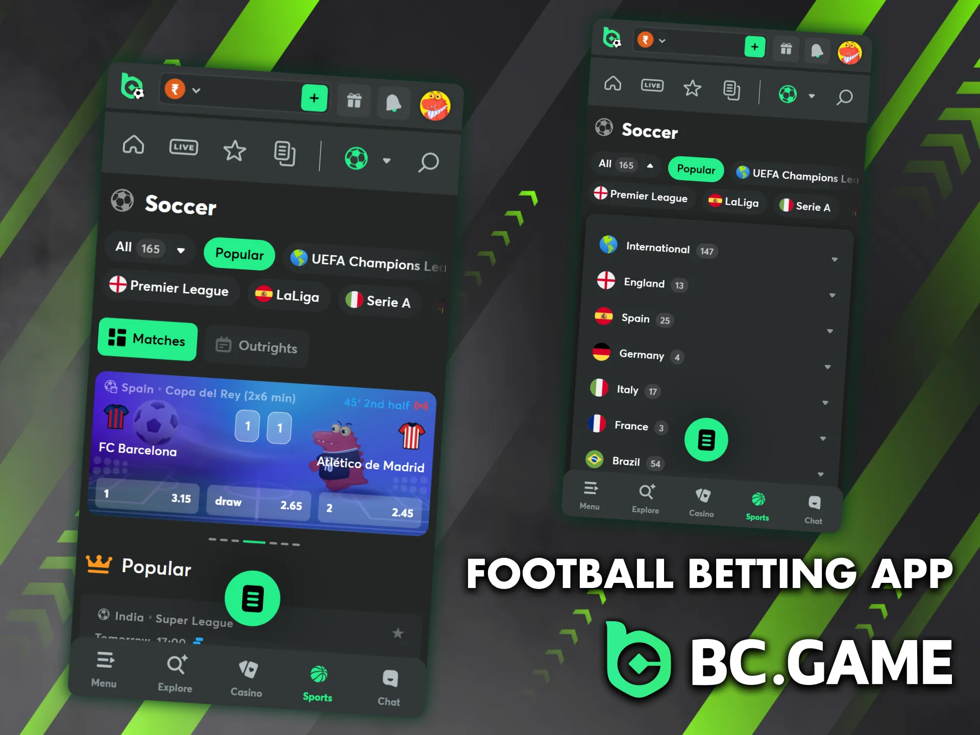How to use BC Game app for Football Betting.