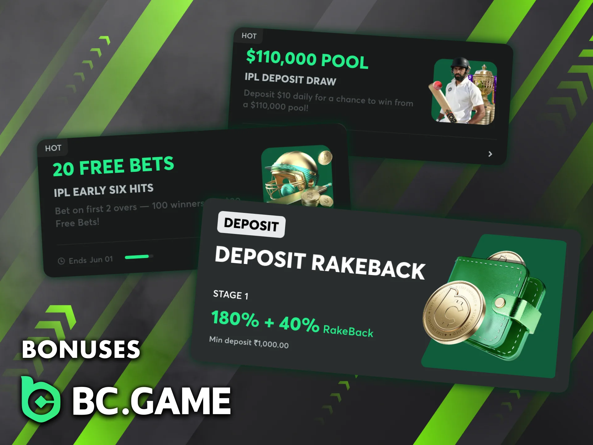 Unlock exclusive IPL promotions on BC Game, including cashback, free bets, and extra rebates.