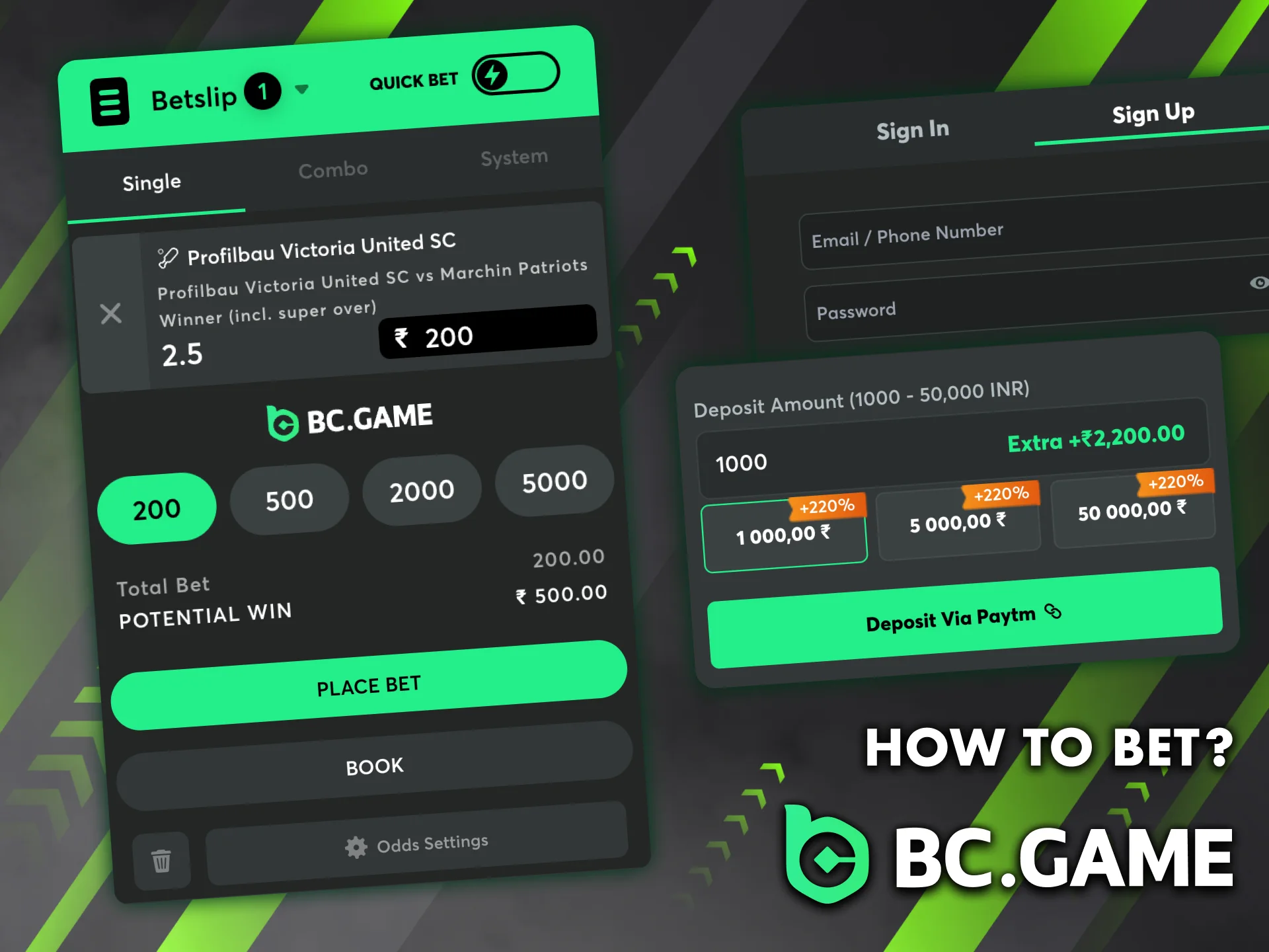 BC Game simplifies IPL betting — log in, fund your account, and explore exciting markets now.