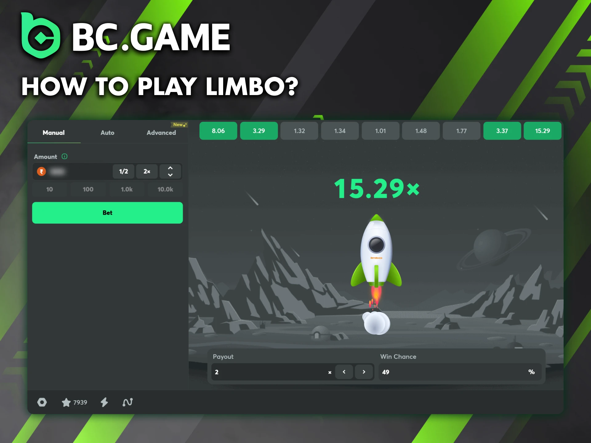 Follow a few simple steps to start playing Limbo on BC Game.