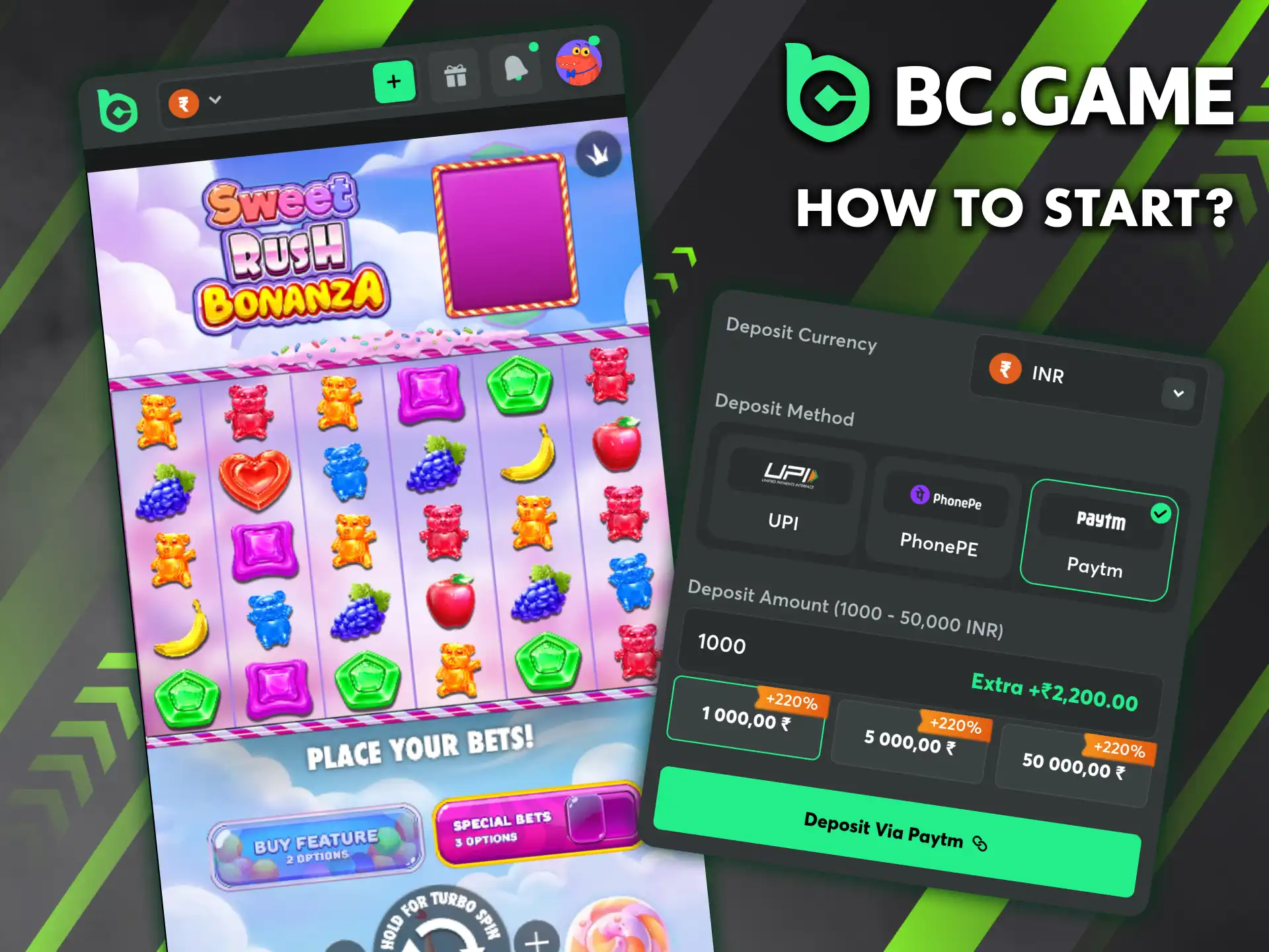 Explore the slots section at BC Game and find your perfect game to start playing.