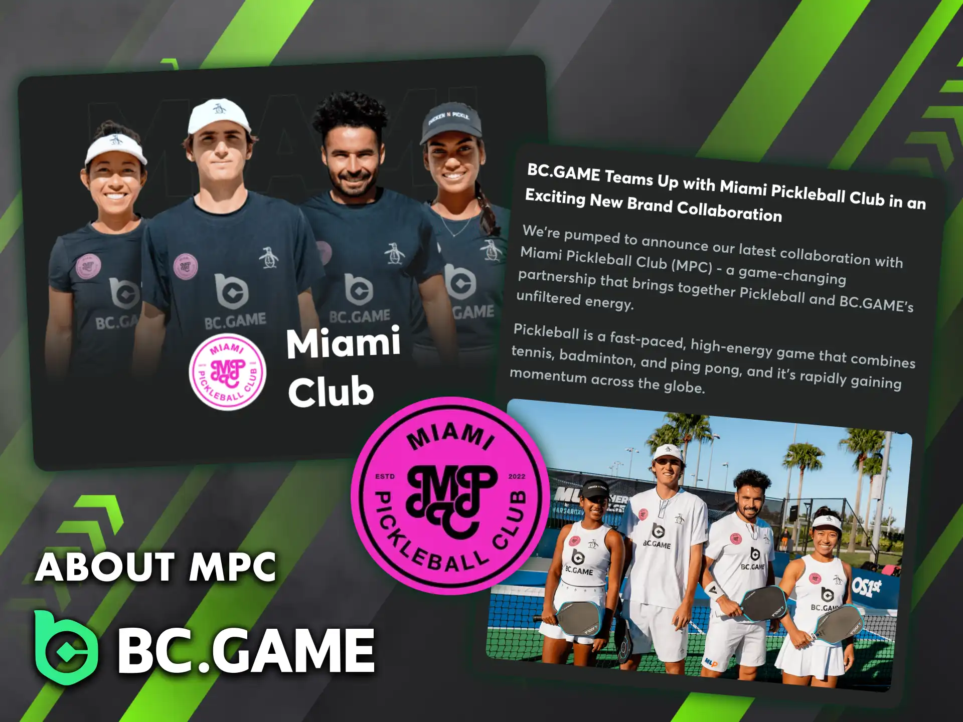 BC Game partners with MPC to promote pickleball and inspire new fans worldwide.