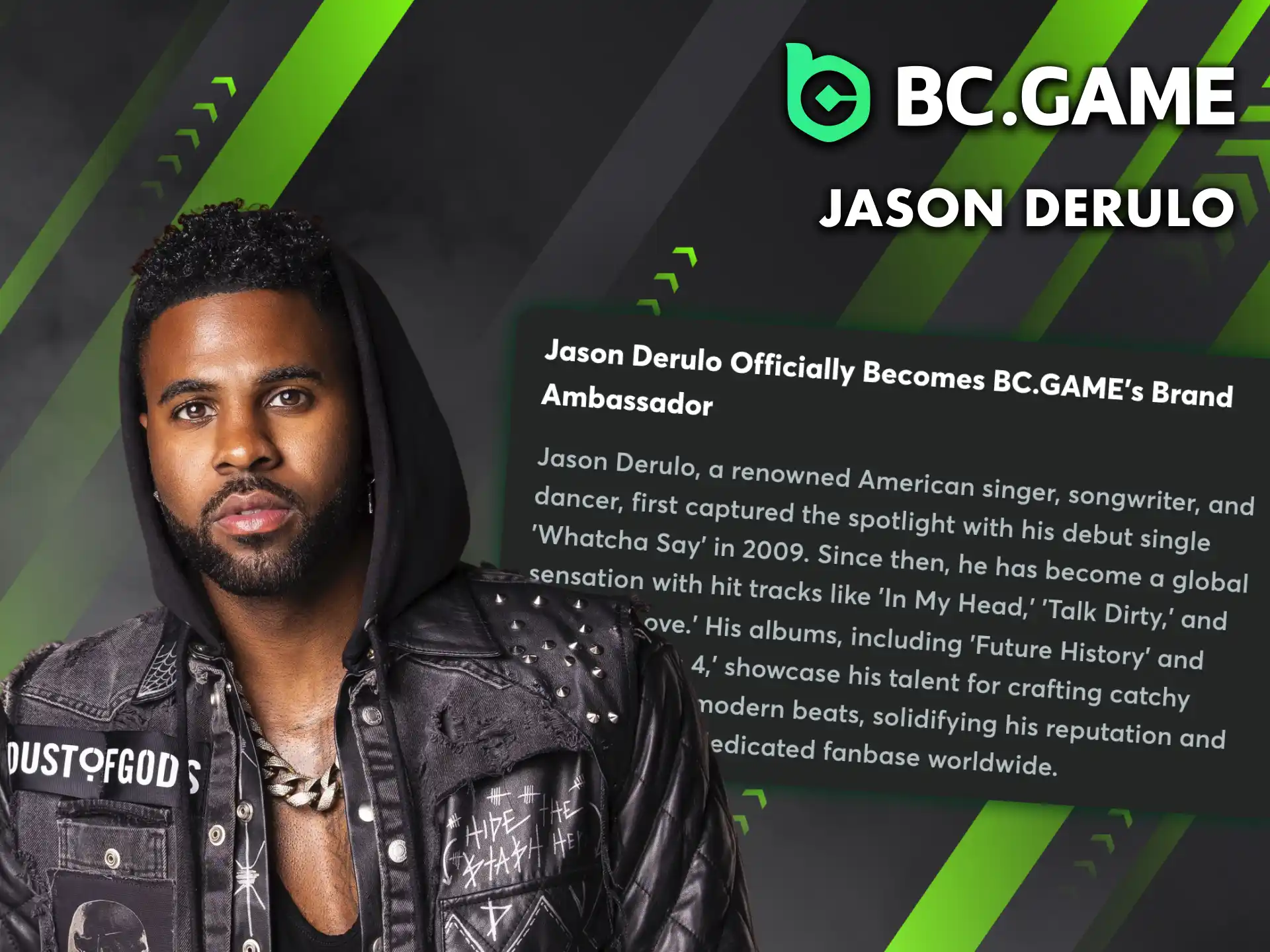 Jason Derulo and BC Game: a perfect partnership showcasing global stardom and innovation.