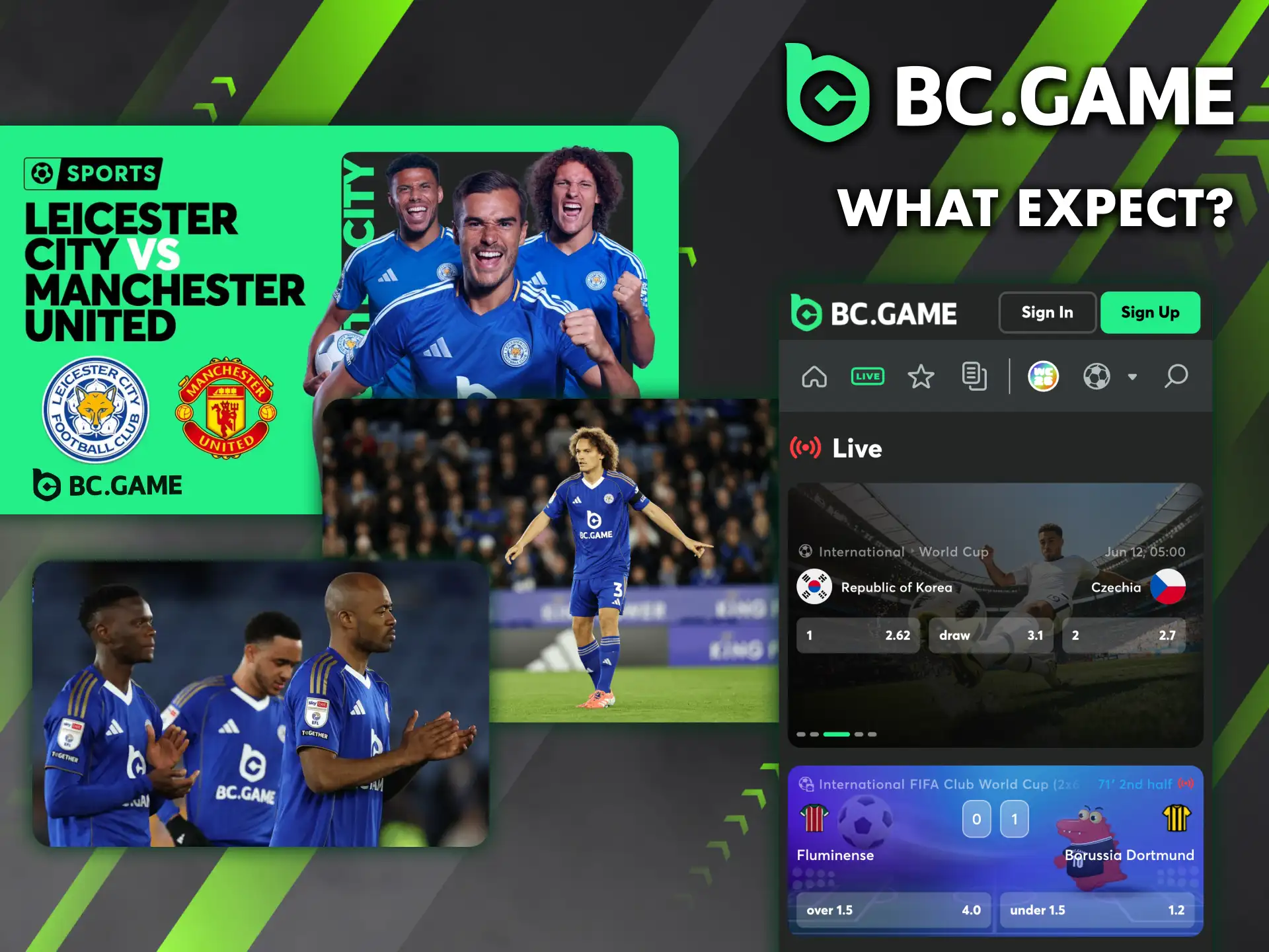BC Game offers fans signed jersey raffles, exciting matches, and bonuses for tournaments.