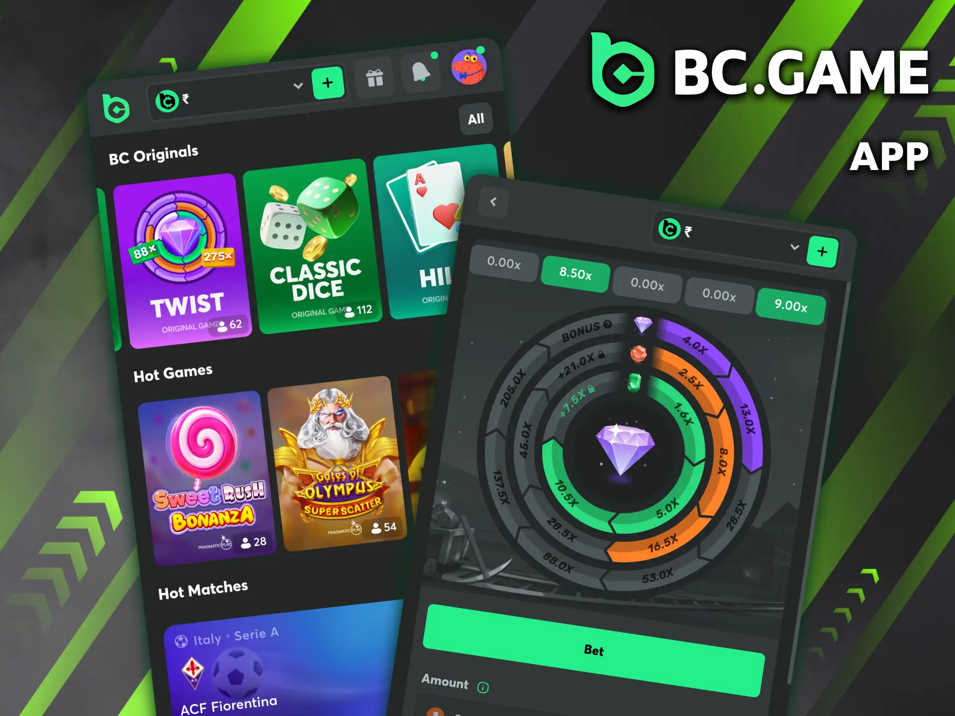 Enjoy Twist on the go with the BC Game mobile app.