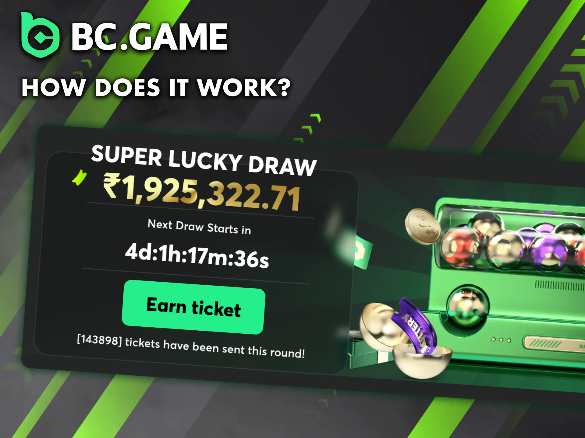Read about BC Game's weekly raffle for more details.