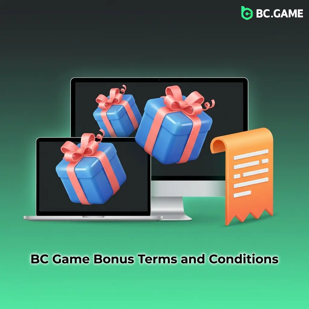 BC Game bonus terms and conditions including wagering requirements, deposit rules, and rakeback eligibility guidelines